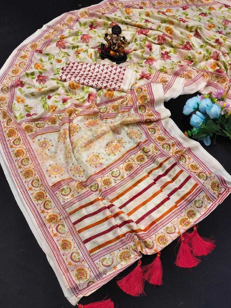 Ynf Chinon Silk RIN183 BASANTI-2 Silk Sarees Wholesale Traditional Silk Sarees Printed Silk Saree Designer Silk Sarees Manufacturer