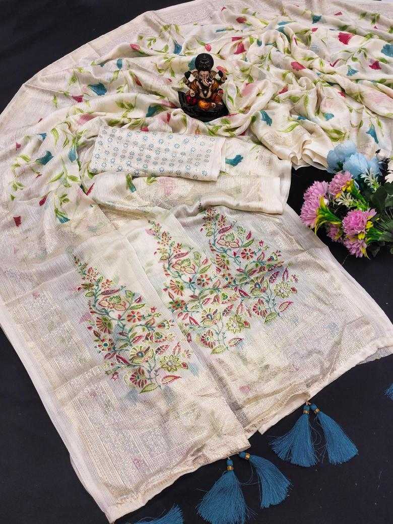 Ynf Chinon Silk RIN183 BASANTI-3 Silk Sarees Festive Collections Wholesale Printed Silk Saree Designer Silk Sarees Onam Collections Manufacturer