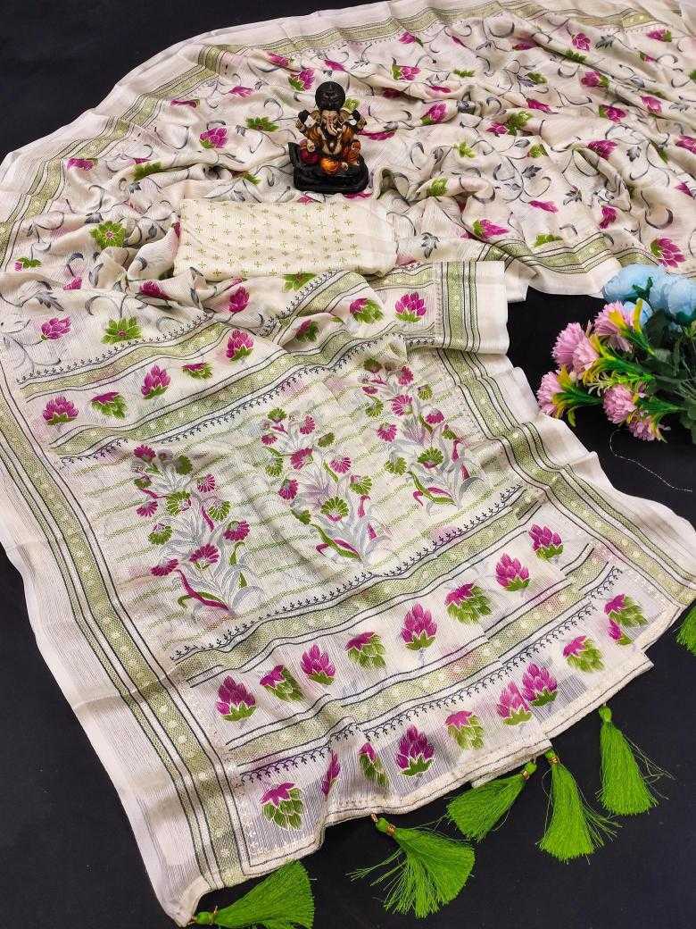 Ynf Chinon Silk RIN183 BASANTI-4 Silk Sarees Festive Collections Wholesale Printed Silk Saree Designer Silk Sarees Onam Collections Manufacturer