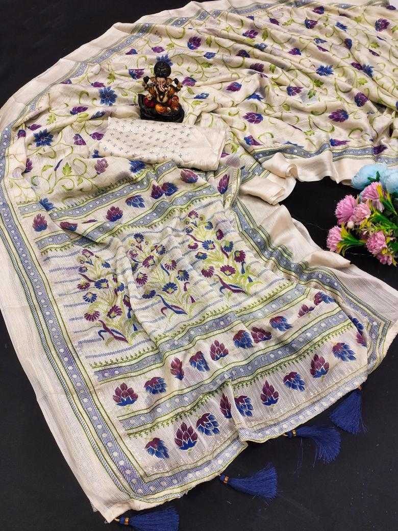 Ynf Chinon Silk RIN183 BASANTI-4 Silk Sarees Festive Collections Wholesale Printed Silk Saree Designer Silk Sarees Onam Collections Manufacturer