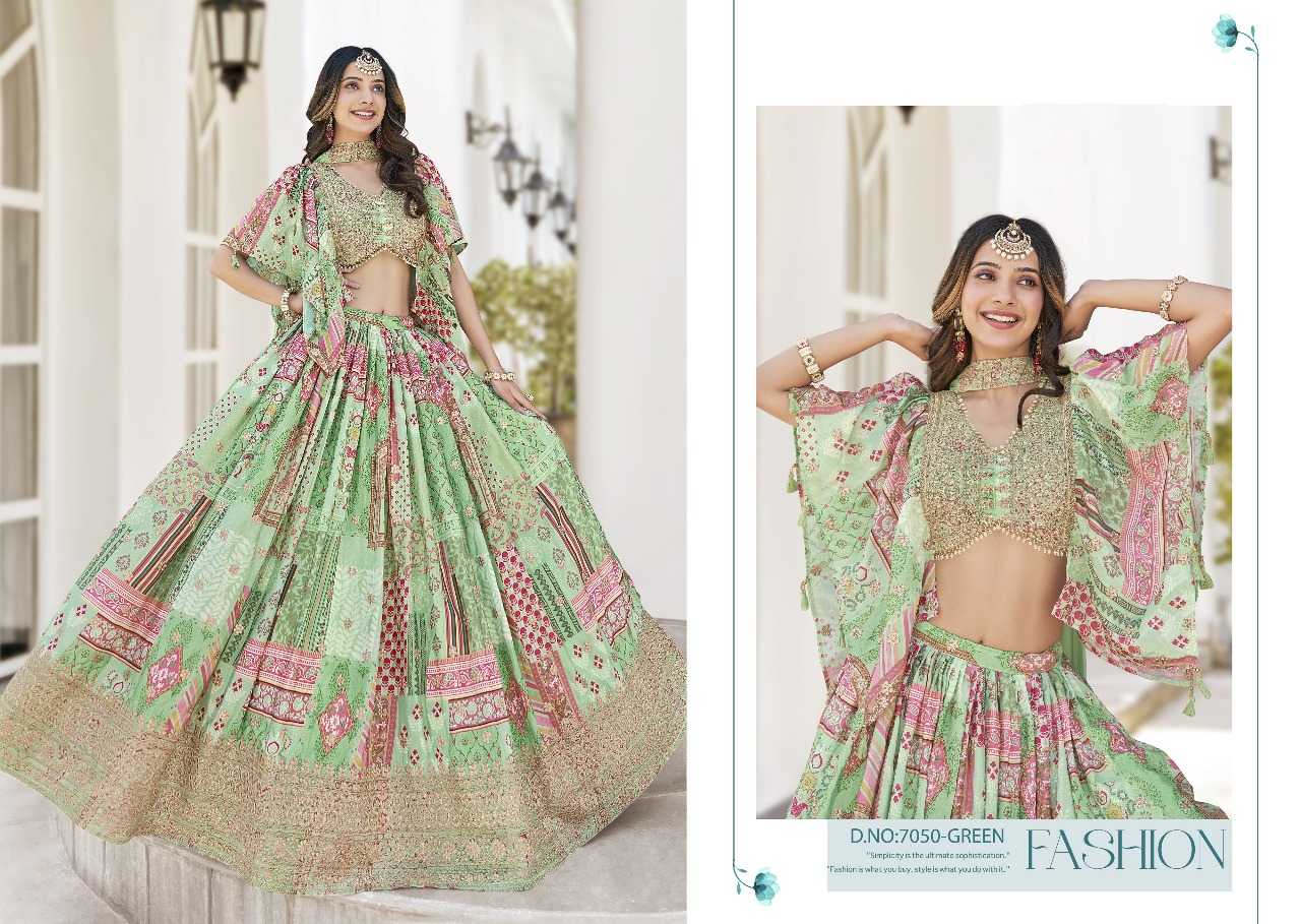 Ynf Chinon Silk RIN197 3125 Lehengas Wholesale Designer Lehenga Bridal Lehenga Silk Lehenga Manufacturer