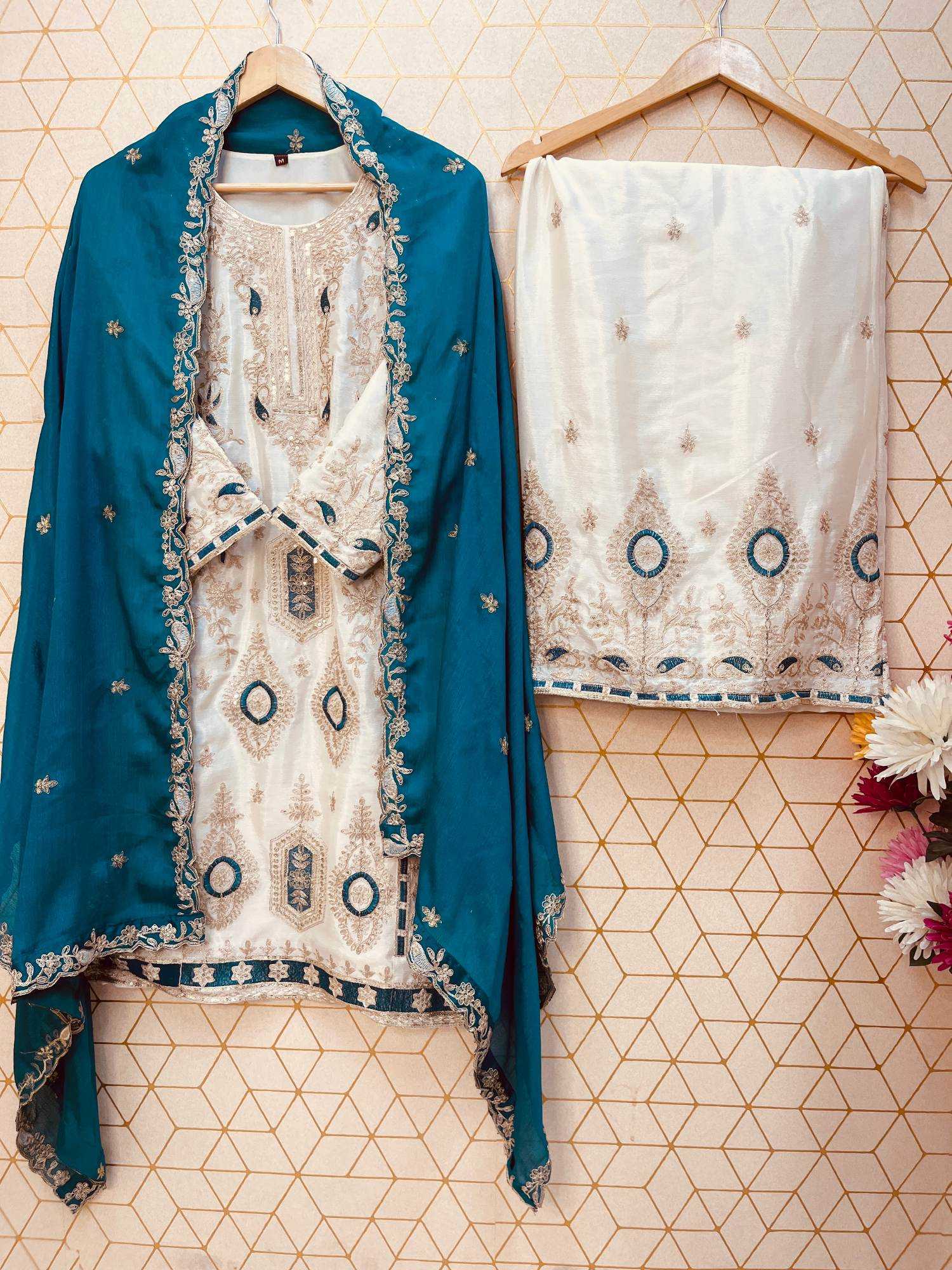 Ynf Chinon Silk RIN212 7040 Kurti Festive Collections Wholesale Kurti With Palazzo Eid Collections Manufacturer