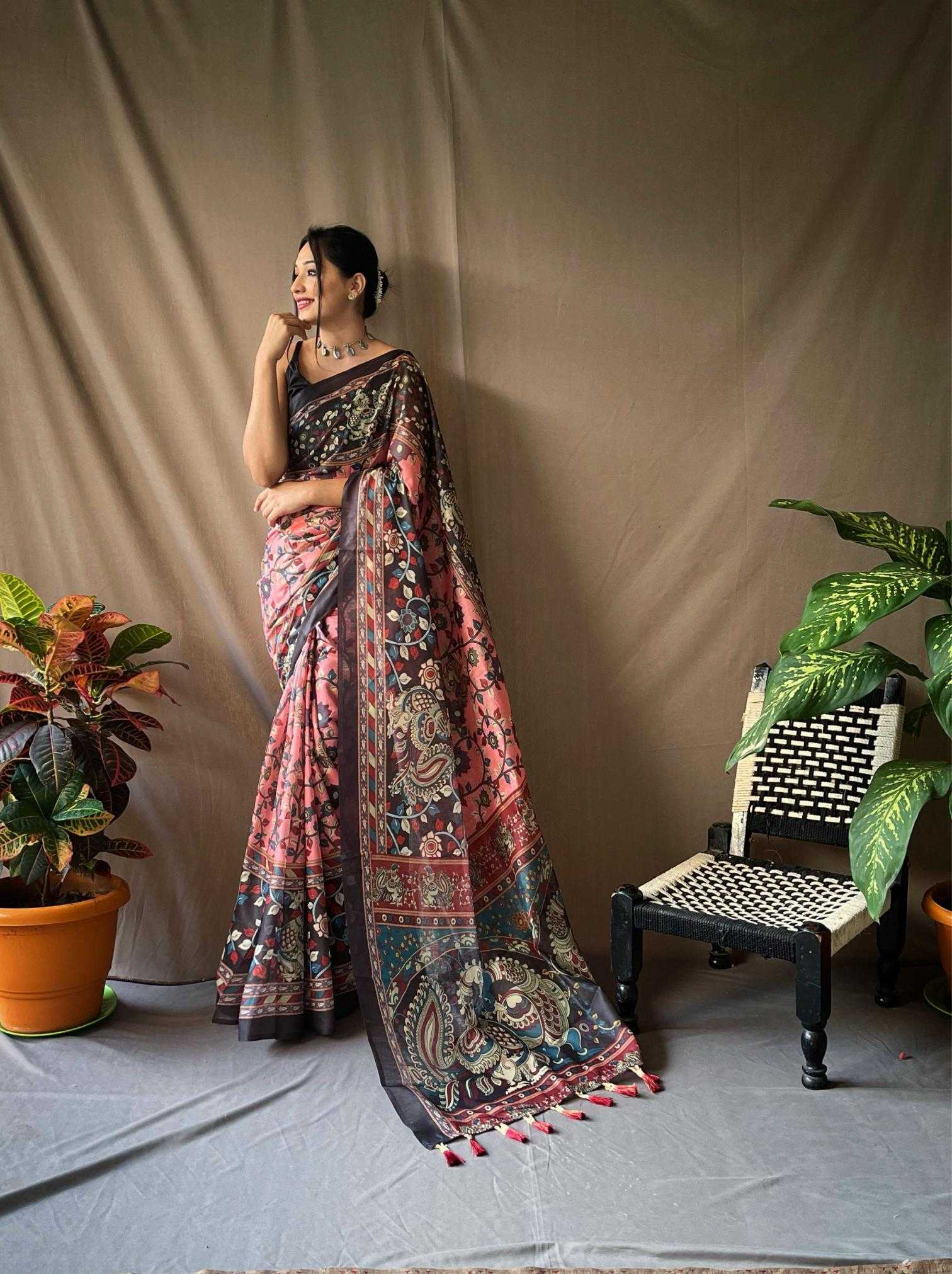 Ynf Cotton KESH249 COTTON KALAMKARI 2 Sarees Wholesale Printed Sarees Traditional Sarees Cotton Sarees Manufacturer