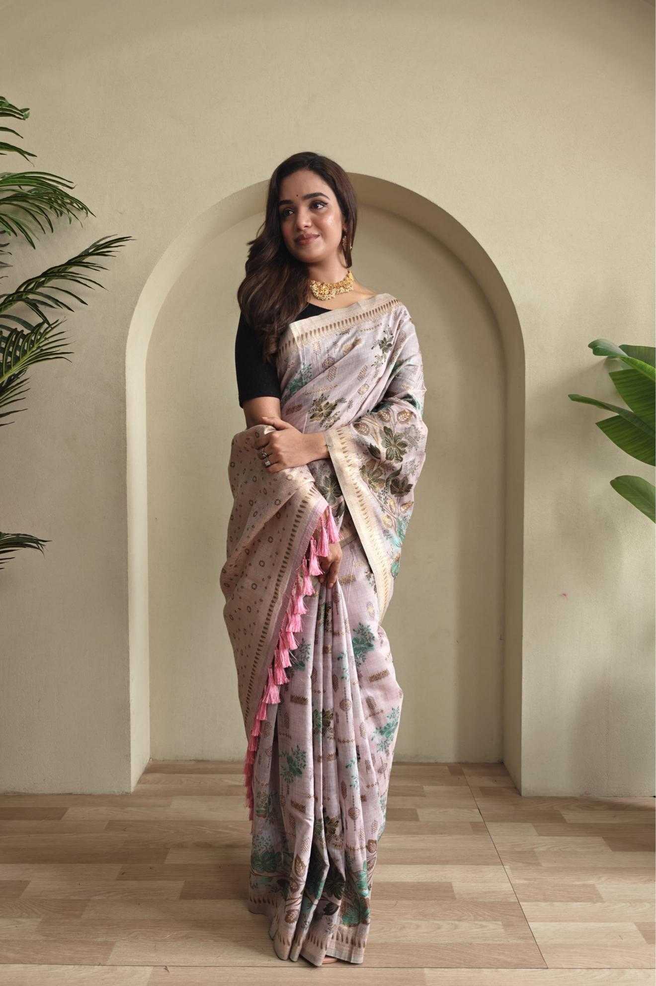 Ynf Cotton KESH249 Sarees Wholesale Designer Sarees Cotton Linen Sarees Traditional Sarees Manufacturer