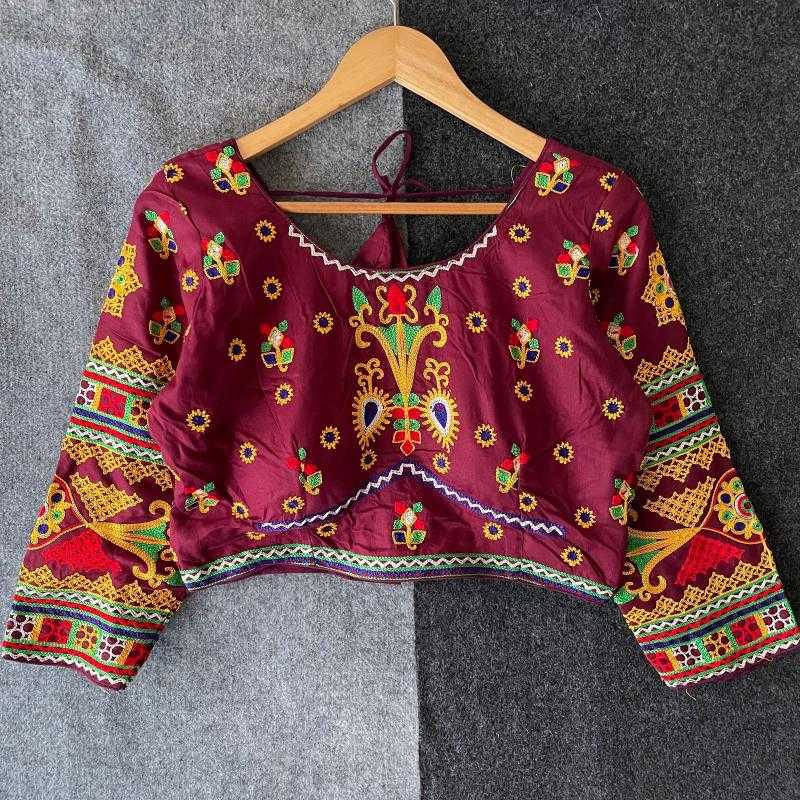 Ynf Cotton KESH426 Geeta-11 Readymade Blouses Wholesale Sequence Embroidery Blouse Designer Blouse Embroidered Blouses Manufacturer