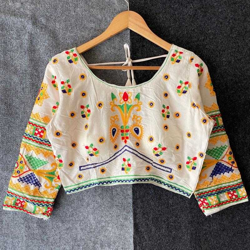 Ynf Cotton KESH426 Geeta-11 Readymade Blouses Wholesale Sequence Embroidery Blouse Designer Blouse Embroidered Blouses Manufacturer