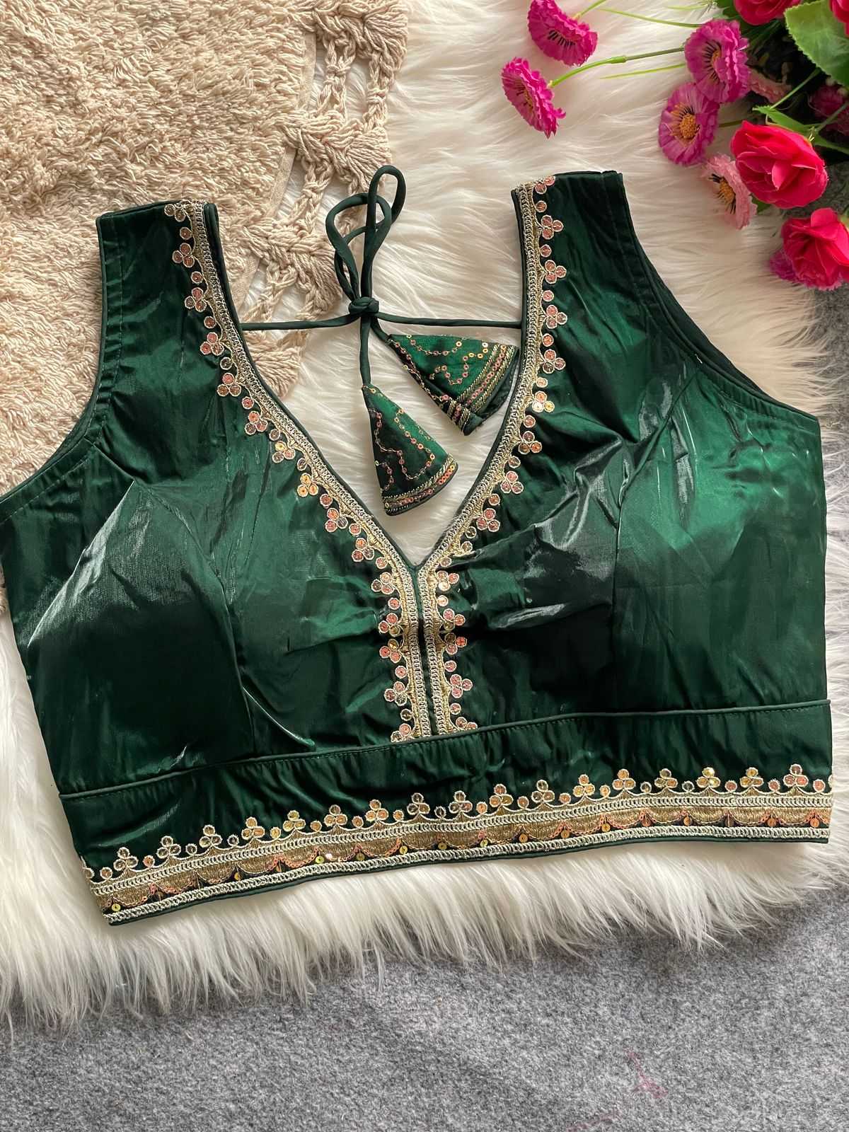 Ynf Cotton KESH426 SILA Readymade Blouses Wholesale Blouse Sequence Embroidery Blouse Designer Blouse Manufacturer