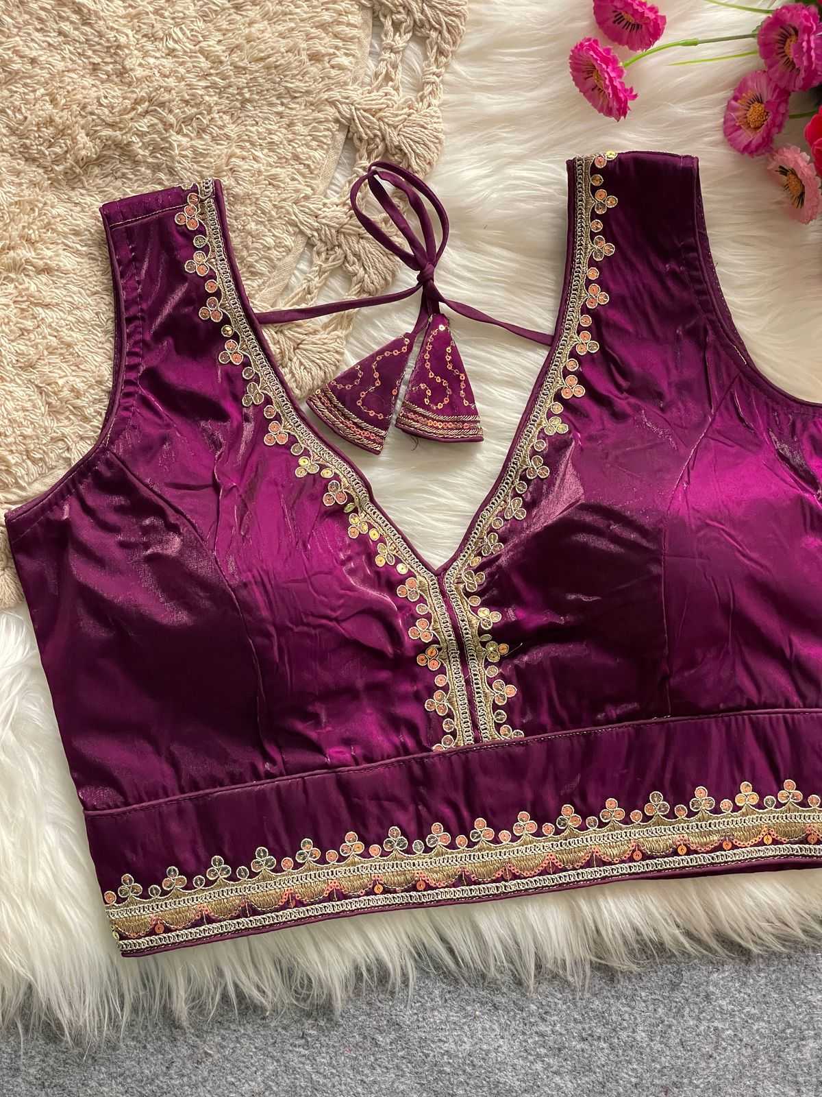 Ynf Cotton KESH426 SILA Readymade Blouses Wholesale Blouse Sequence Embroidery Blouse Designer Blouse Manufacturer
