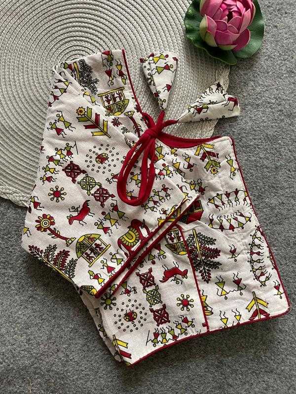 Ynf Cotton KESH426 Varli-3 Readymade Blouses Festive Collections Wholesale Printed Blouse Designer Blouse Onam Collections Manufacturer
