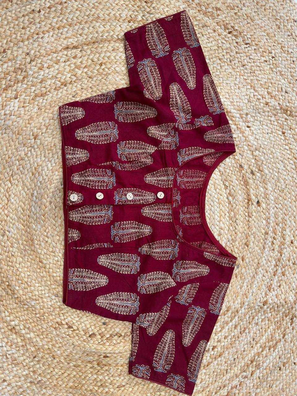 Ynf Cotton KESH437 Ajrakh Readymade Blouses Wholesale Blouse Designer Blouse Cotton Blouse Manufacturer