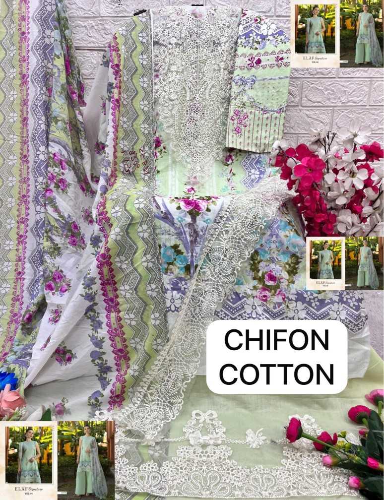 Ynf Cotton KESH444 ELAF SIGNATURE VOL-01 Suits & Dresses Wholesale Printed Suits Embroidery Suits Cotton Suits Manufacturer