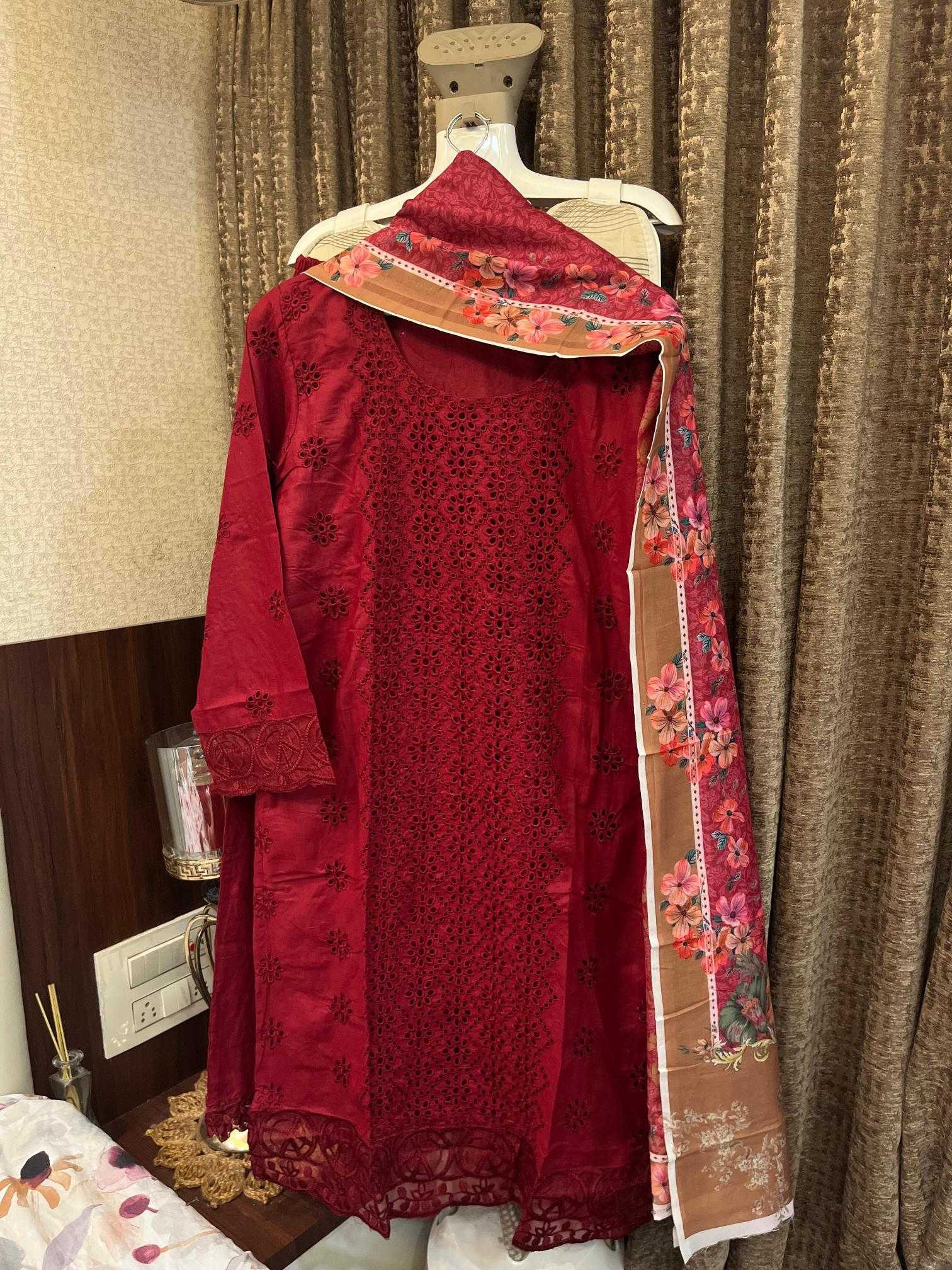Ynf Cotton KESH444 MARIA.B-CHIKANKARI Suits & Dresses Wholesale Cotton Suits Wedding Suits Designer Suits Manufacturer