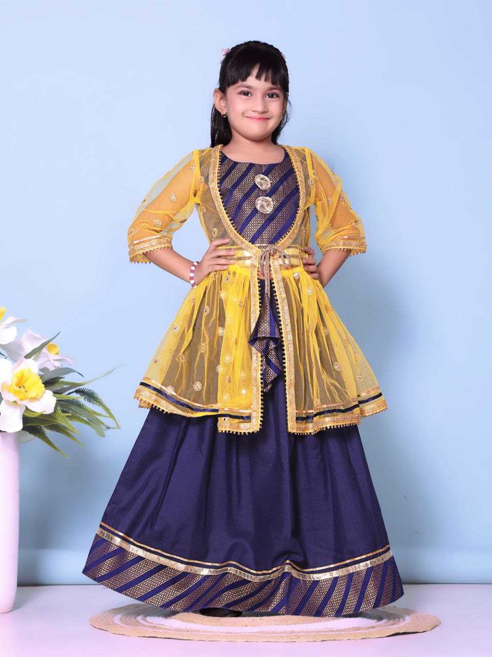 Ynf Cotton KESH461 115 Kids Wear Wholesale Kids Lehenga Embroidered Frock Kids Ghagra Choli Manufacturer