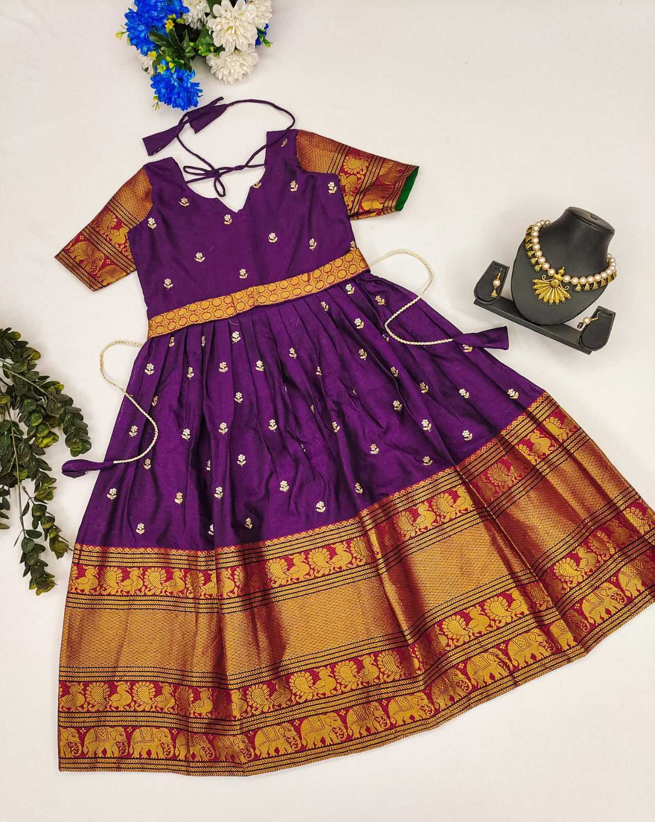 Ynf Cotton KESH493 DROP Kids Wear Wholesale Kids Gown Kids Ethnic Gowns Manufacturer