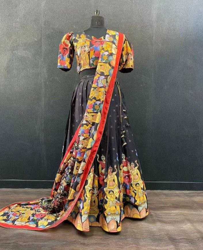 Ynf Cotton KESH511 KALAMKARI LEHENGA Lehengas Wedding Collections Wholesale Designer Lehenga Kalamkari Lehenga Lehenga For Haldi Manufacturer