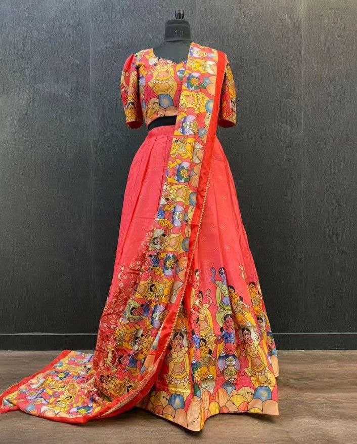 Ynf Cotton KESH511 KALAMKARI LEHENGA Lehengas Wedding Collections Wholesale Designer Lehenga Kalamkari Lehenga Lehenga For Haldi Manufacturer