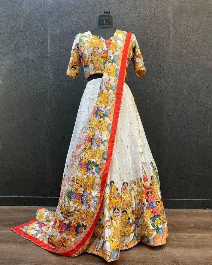 Ynf Cotton KESH511 KALAMKARI LEHENGA Lehengas Wedding Collections Wholesale Designer Lehenga Kalamkari Lehenga Lehenga For Haldi Manufacturer
