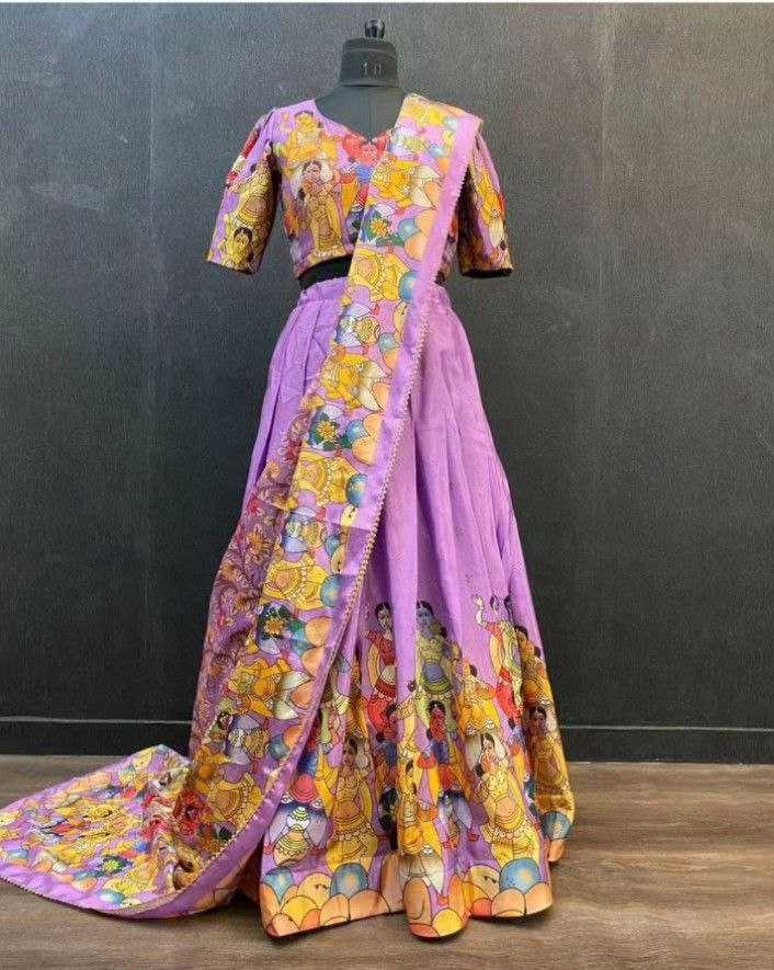 Ynf Cotton KESH511 KALAMKARI LEHENGA Lehengas Wedding Collections Wholesale Designer Lehenga Kalamkari Lehenga Lehenga For Haldi Manufacturer