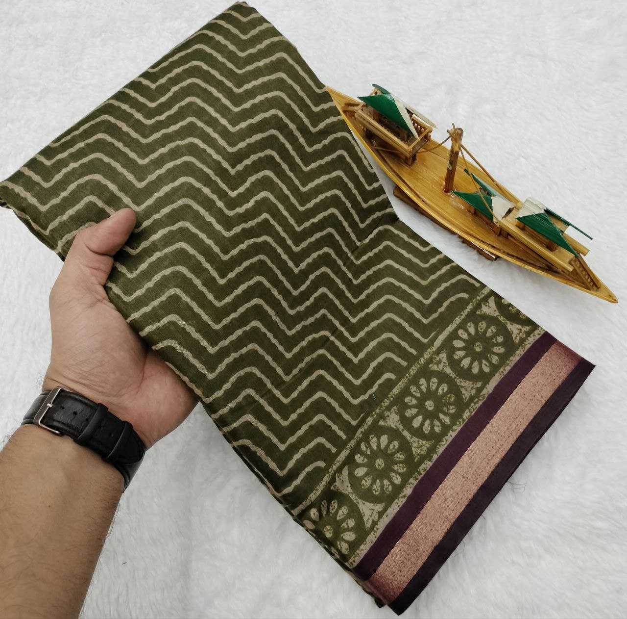 Ynf Cotton KESH525 LEHERIYA COTTON Sarees Wholesale Leheriya Sarees Zari Border Sarees Printed Cotton Saree Manufacturer