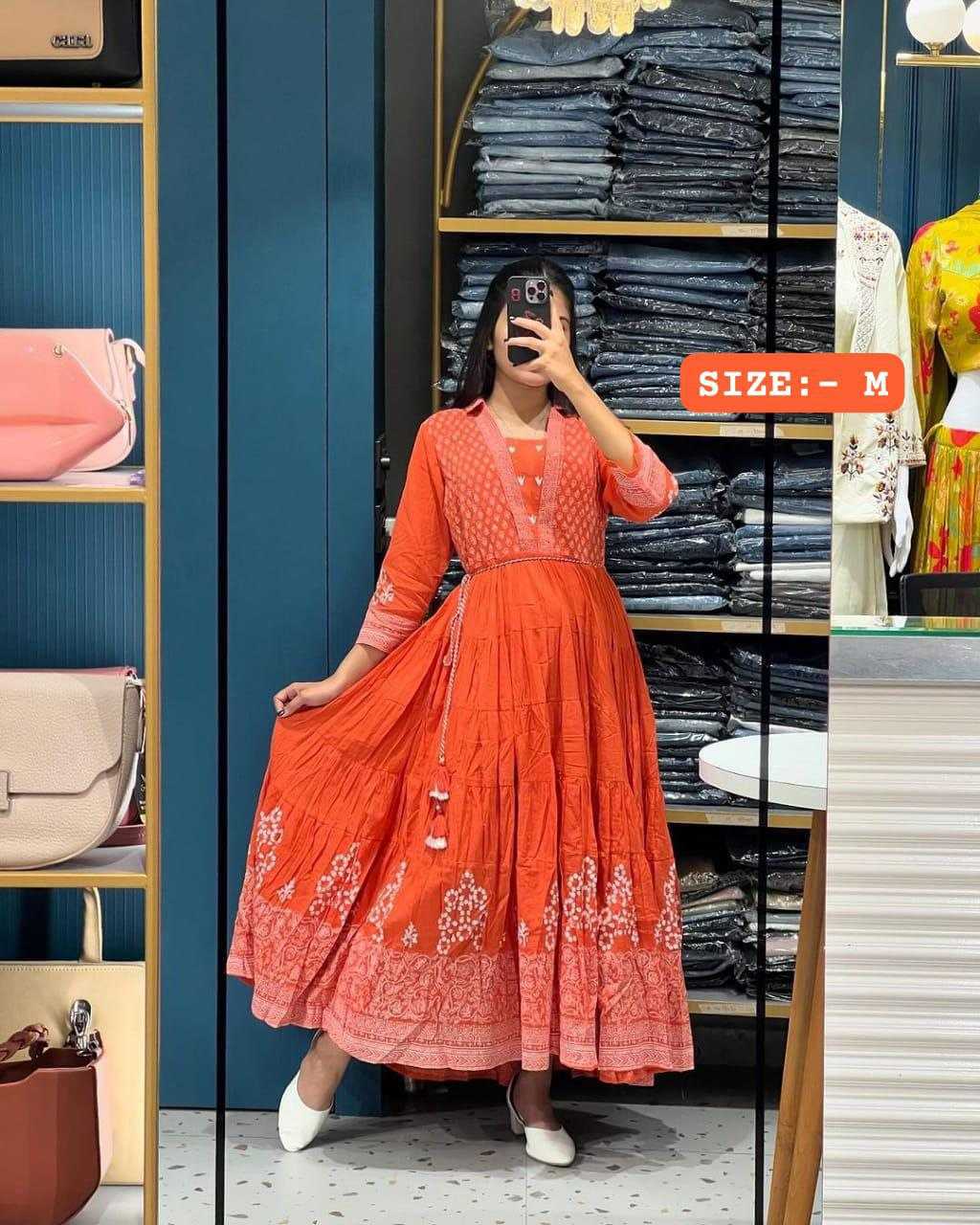 Ynf Cotton KESH536 Beutiful Kurti Wholesale Long Kurtis Cotton Kurtis Angrakha Kurtis Manufacturer