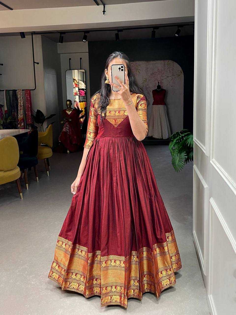 Ynf Cotton KESH544 217 Gowns Wholesale Fancy Gowns Anarkali Gown Long Gowns Manufacturer