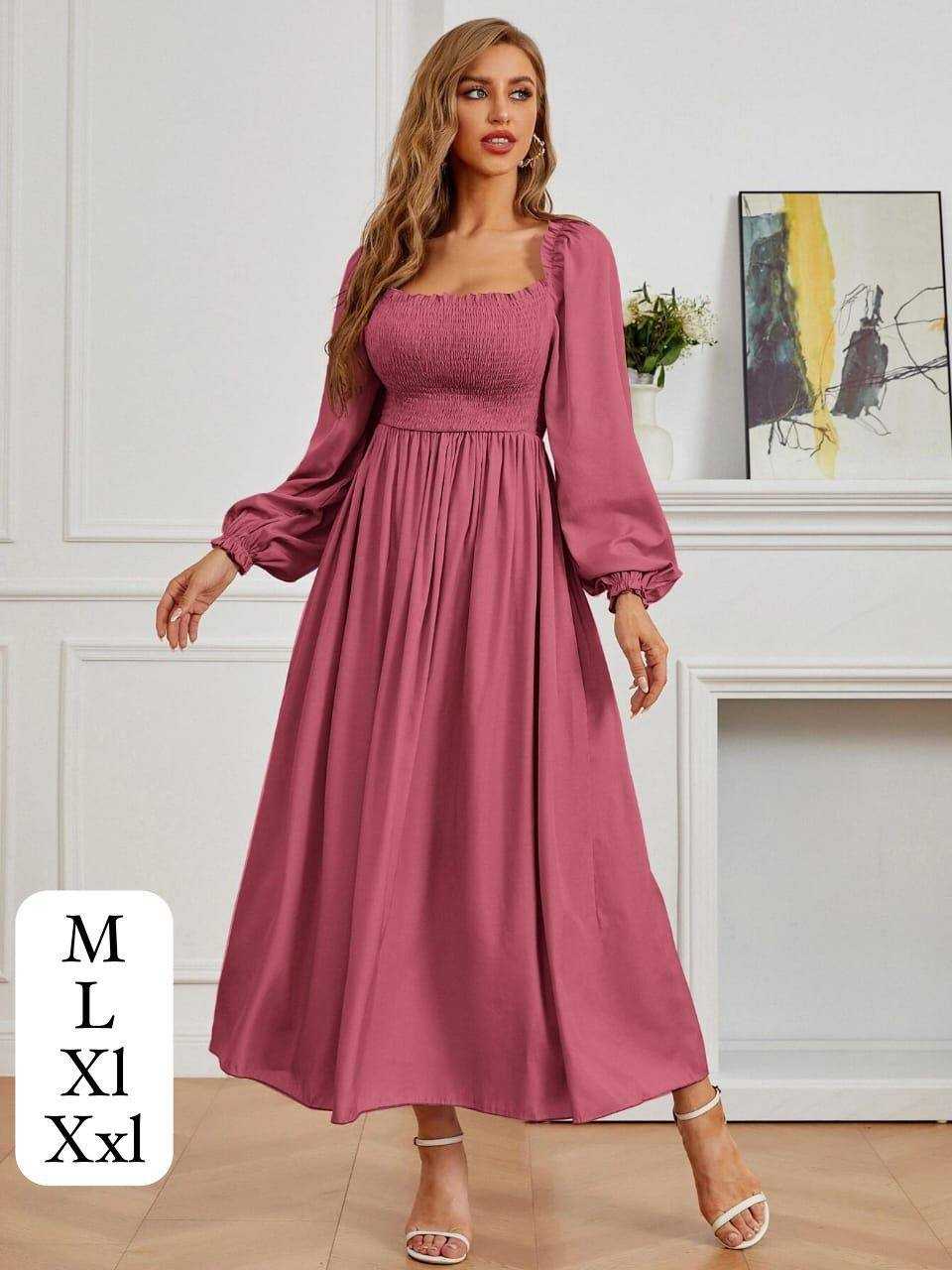 Ynf Cotton KESH544 219 Western Wears Wholesale One Piece Dress Manufacturer