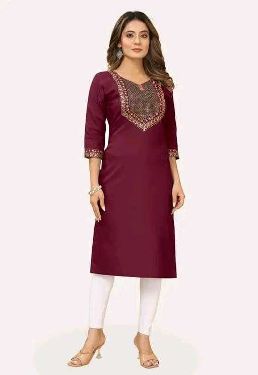 Ynf Cotton KESH552 20 Kurti Plus Size Collections Wholesale Casual Kurtis Festive Kurtis Embroidered Kurtis Manufacturer