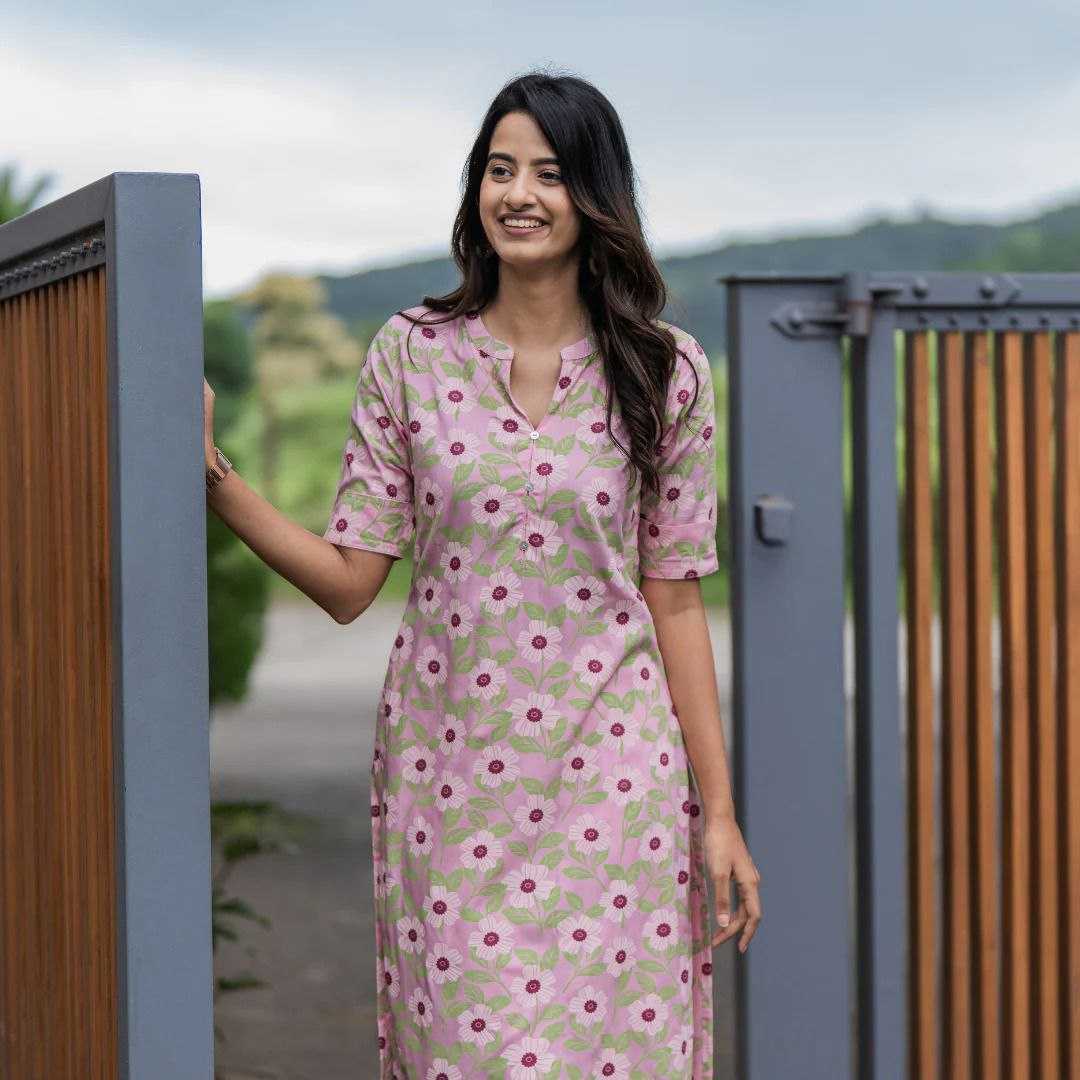 Ynf Cotton KESH552 61 Kurti Wholesale Casual Kurtis Workwear Kurtis Printed Kurtis Manufacturer