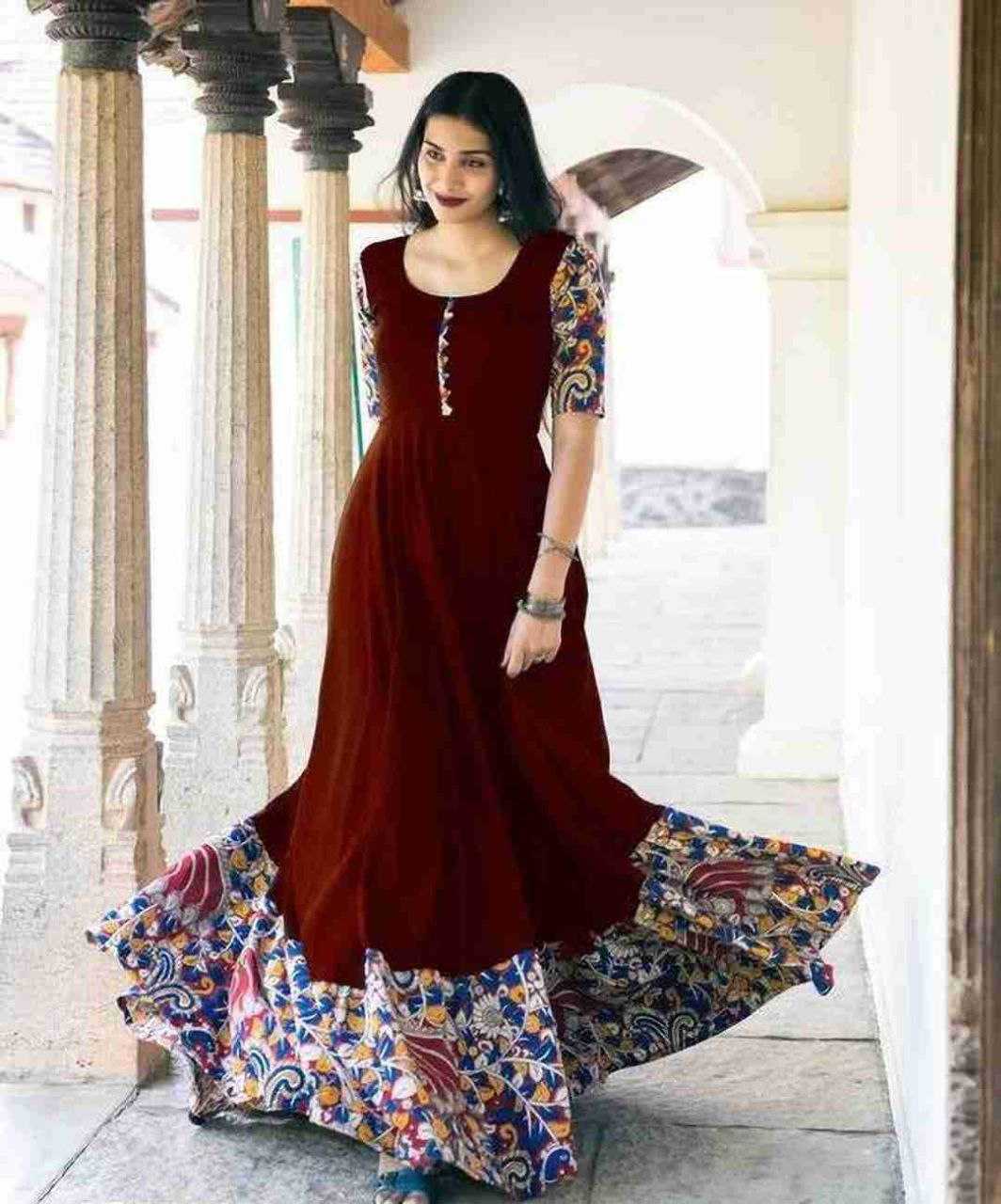 Ynf Cotton KESH552 85 Gowns Wholesale Printed Gowns Fancy Gowns Anarkali Gown Party Gowns Manufacturer