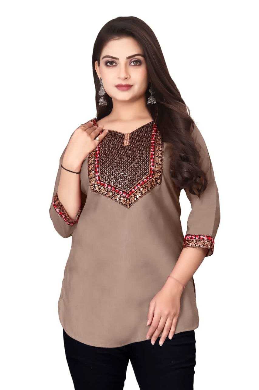 Ynf Cotton KESH552 Short Kurti Wholesale Casual Kurtis Workwear Kurtis Short Kurtis Embroidered Kurtis Manufacturer