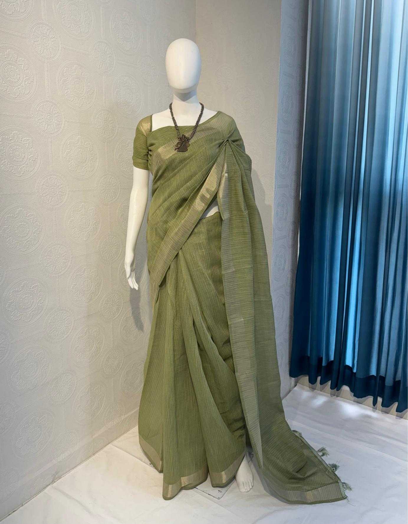 Ynf Cotton RIN118 BORDER Sarees Wholesale Designer Sarees Cotton Linen Sarees Zari Border Sarees Manufacturer
