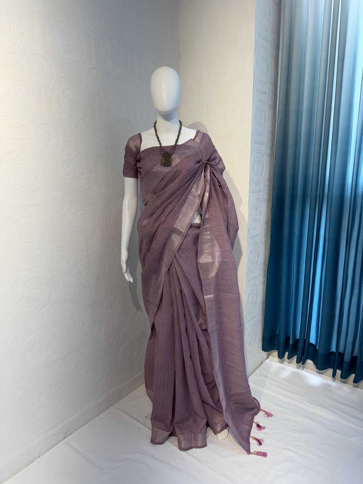 Ynf Cotton RIN118 BORDER Sarees Wholesale Designer Sarees Cotton Linen Sarees Zari Border Sarees Manufacturer