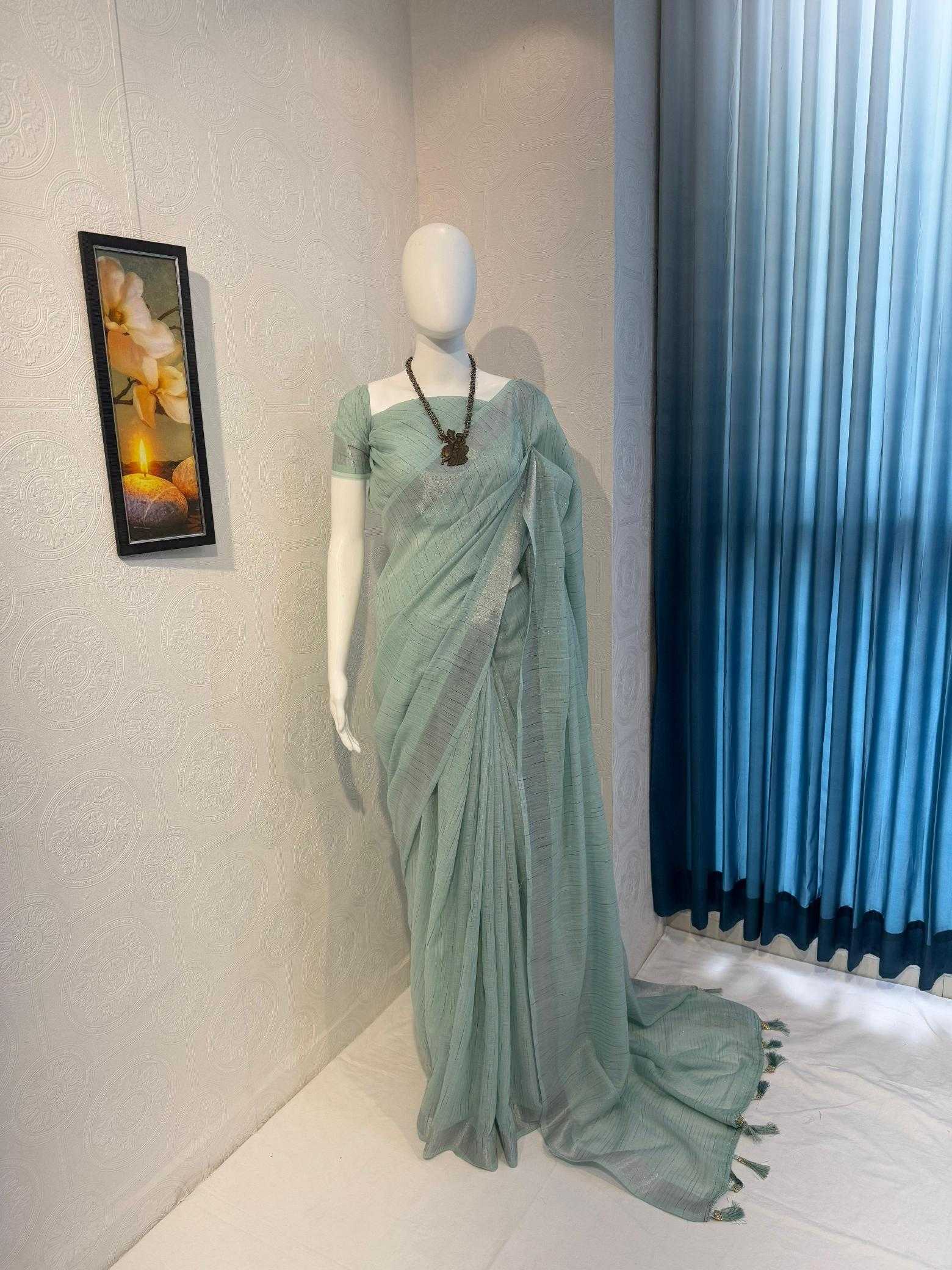 Ynf Cotton RIN118 HEER Sarees Wholesale Designer Sarees Cotton Linen Sarees Zari Border Sarees Manufacturer