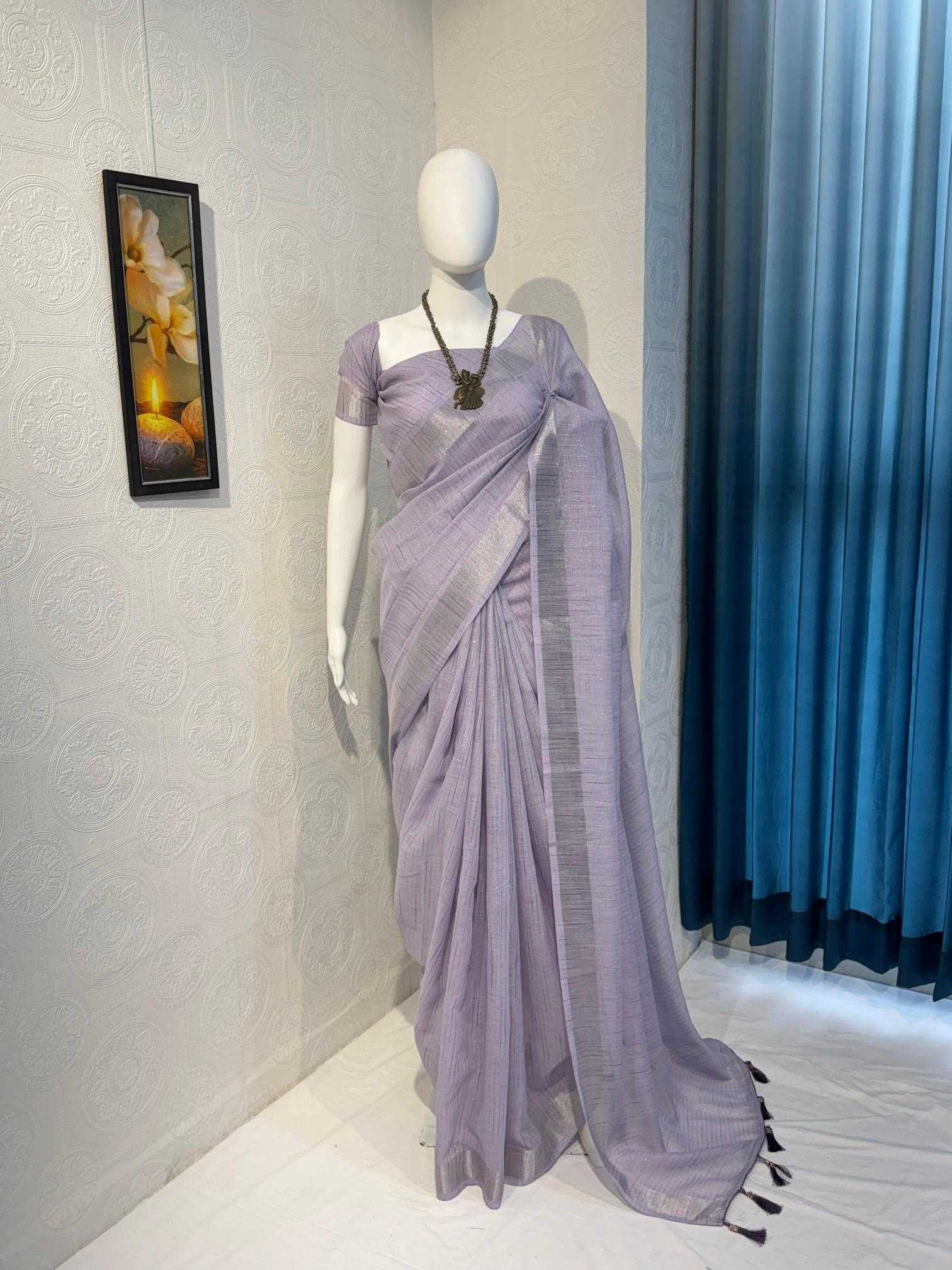 Ynf Cotton RIN118 HEER Sarees Wholesale Designer Sarees Cotton Linen Sarees Zari Border Sarees Manufacturer