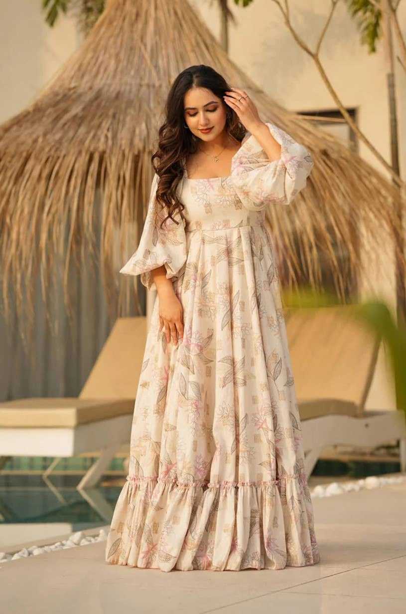 Ynf Cotton RIN131 901 Gowns Plus Size Collections Wholesale Fancy Gowns Anarkali Gown Long Gowns Manufacturer