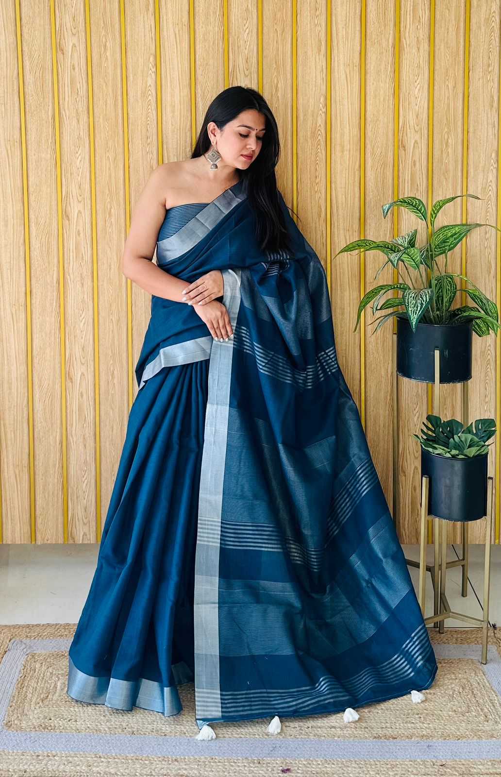 Ynf Cotton RIN183 AMANAT Sarees Wholesale Designer Sarees Cotton Linen Sarees Zari Border Sarees Manufacturer