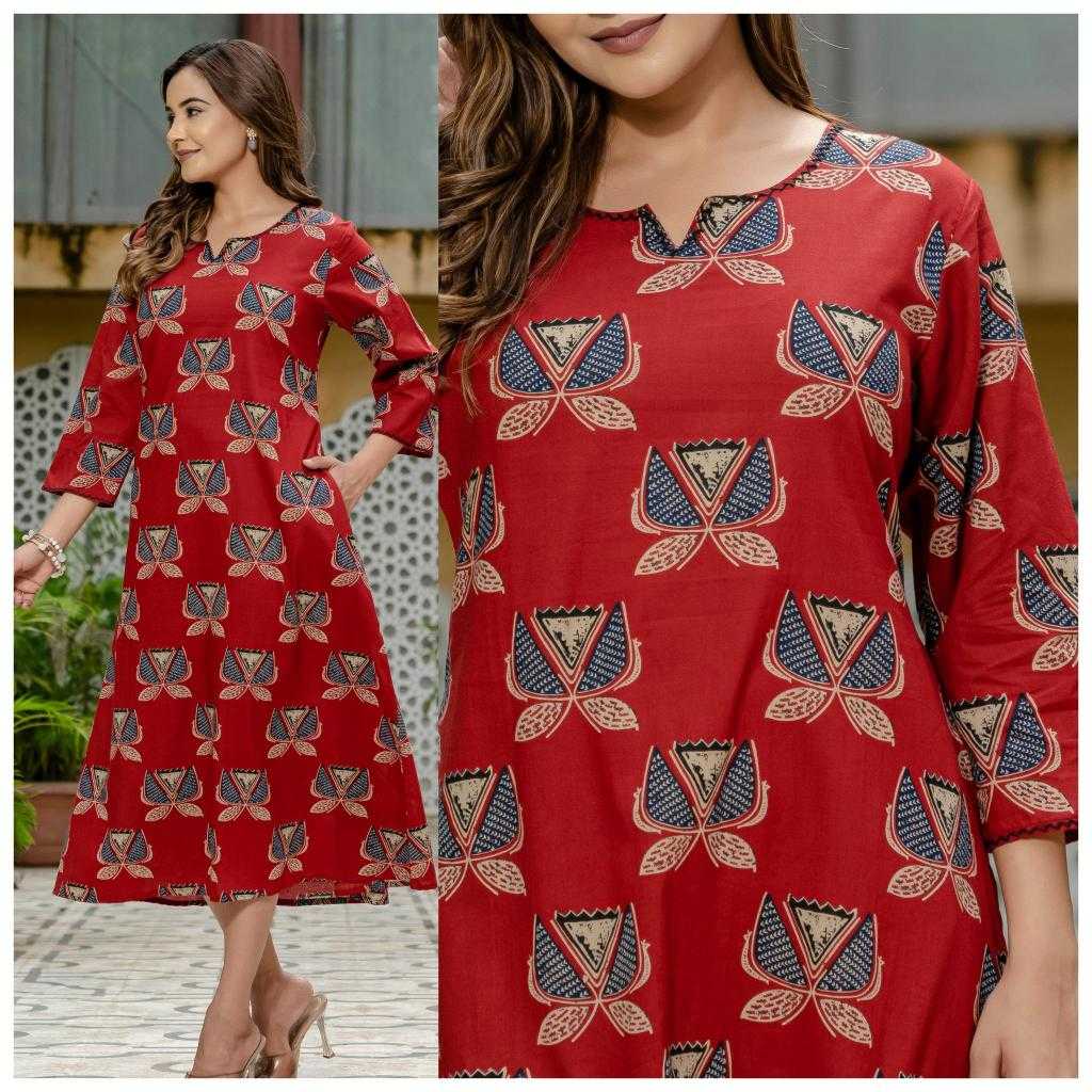 Ynf Cotton RIN190 A line Setwise Collections Wholesale Kurtis Catalogs Manufacturer