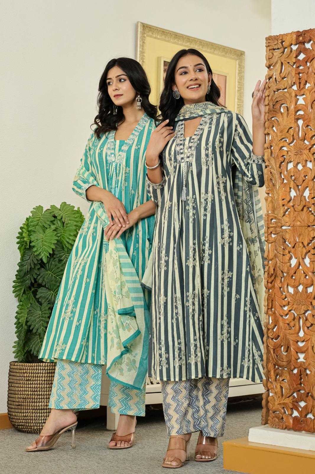 Ynf Cotton RIN190 AQUA Setwise Collections Wholesale Dresses & Suits Catalogs Manufacturer