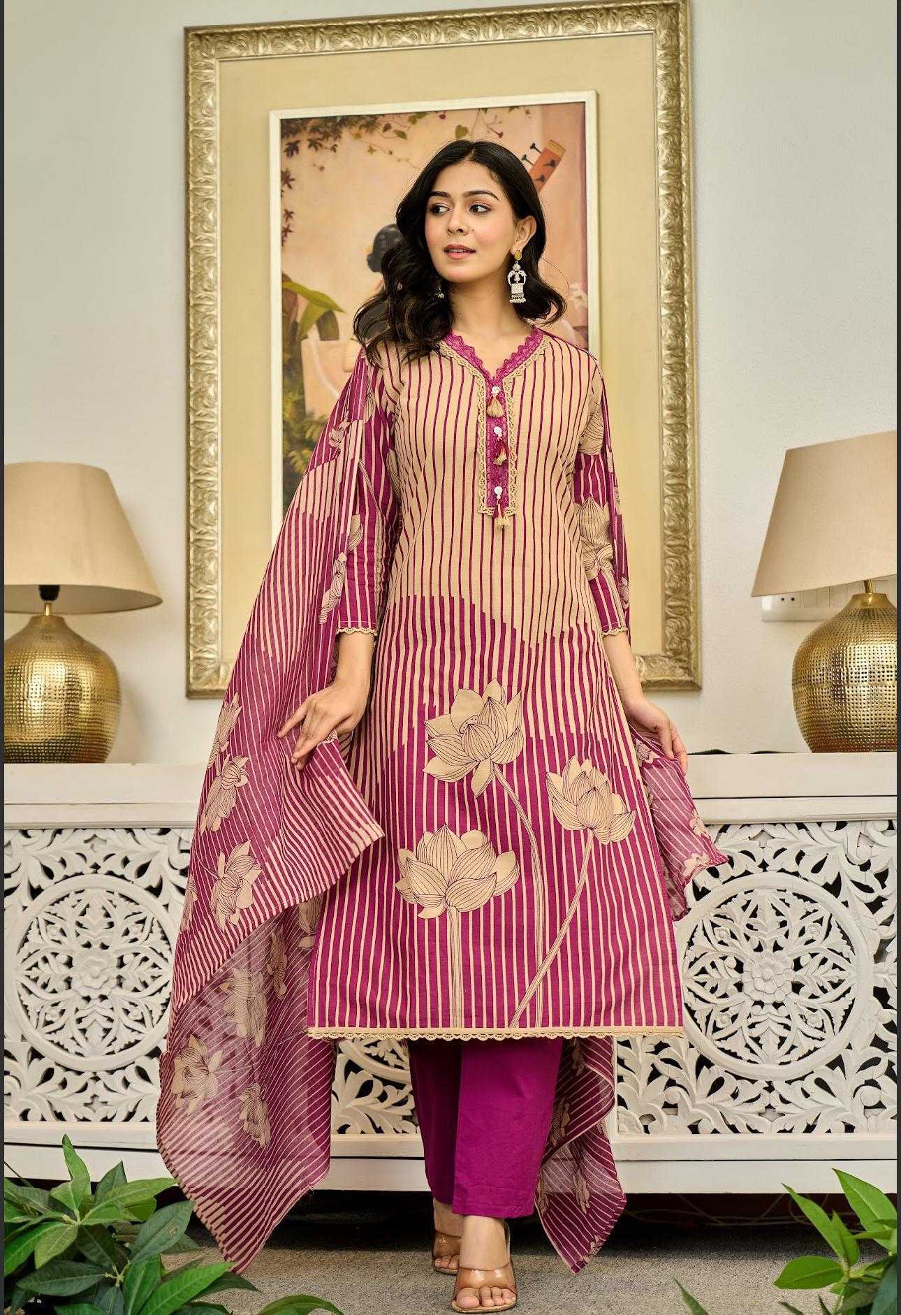 Ynf Cotton RIN190 MAIRA Setwise Collections Wholesale Dresses & Suits Catalogs Manufacturer