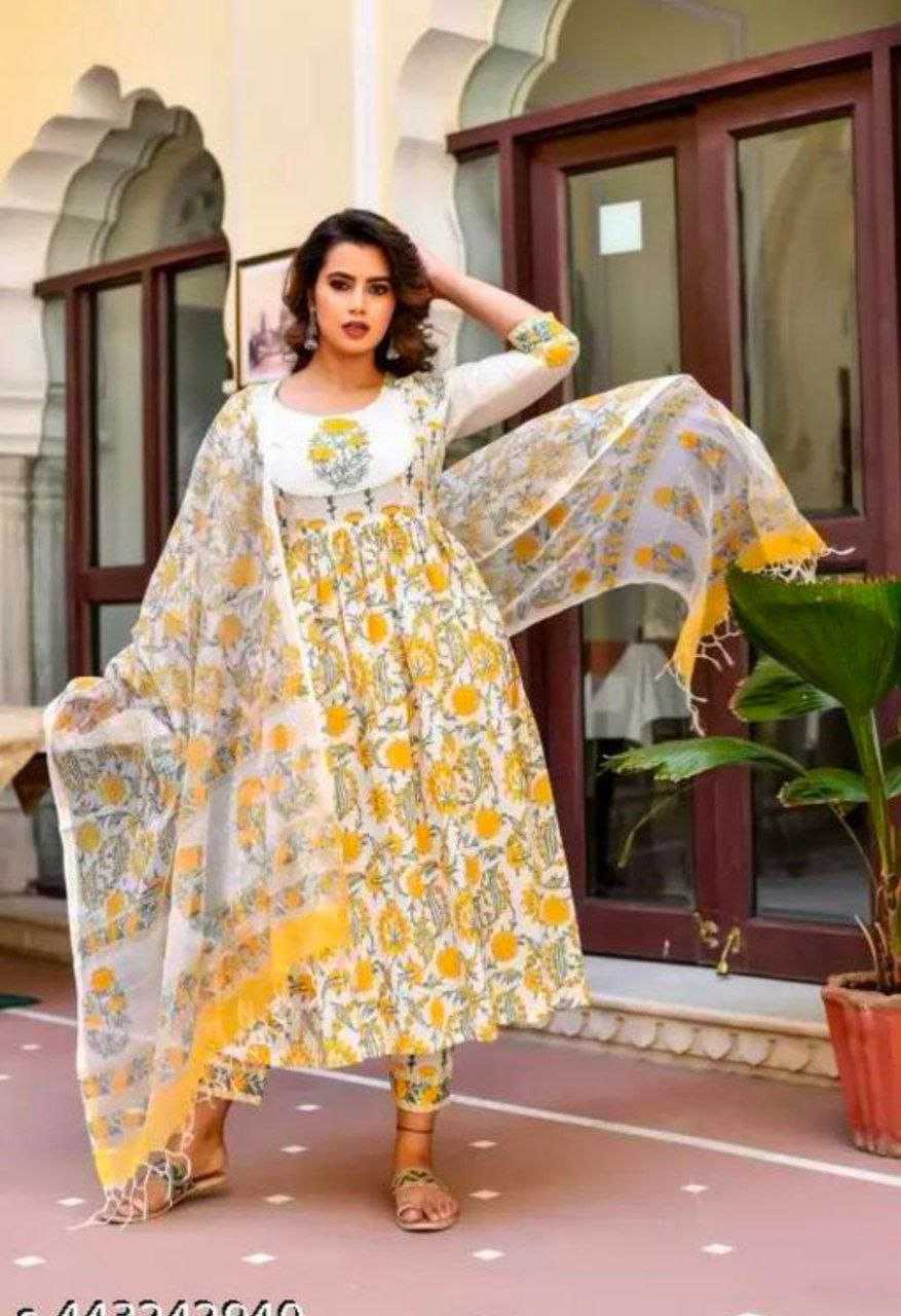 Ynf Cotton RIN193 BLEND Suits & Dresses Wholesale Ladies Suits Printed Suits Cotton Suits Manufacturer