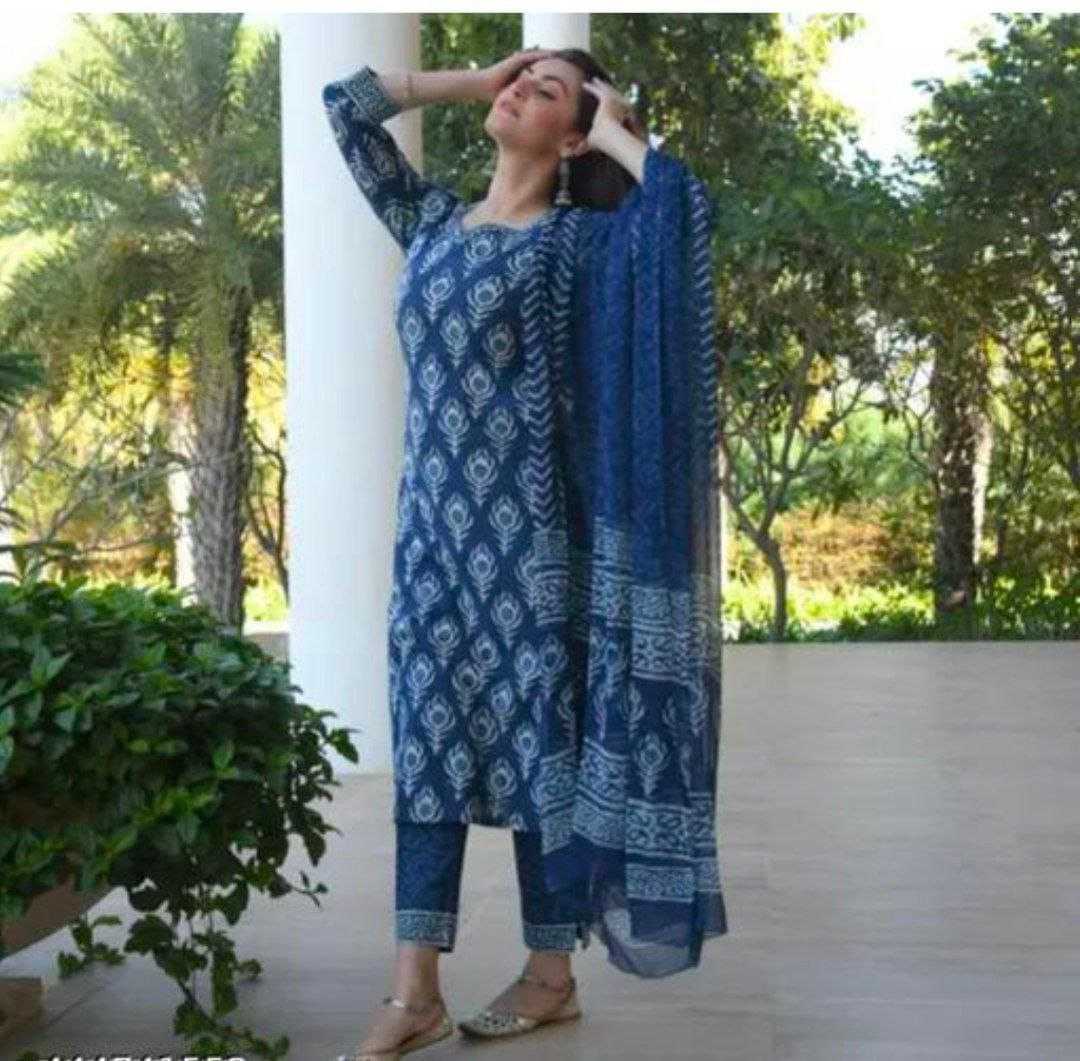 Ynf Cotton RIN193 BLEND Suits & Dresses Wholesale Ladies Suits Printed Suits Cotton Suits Manufacturer