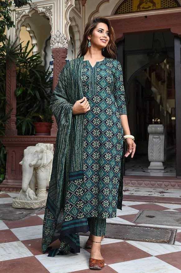 Ynf Cotton RIN193 BLEND Suits & Dresses Wholesale Ladies Suits Printed Suits Cotton Suits Manufacturer