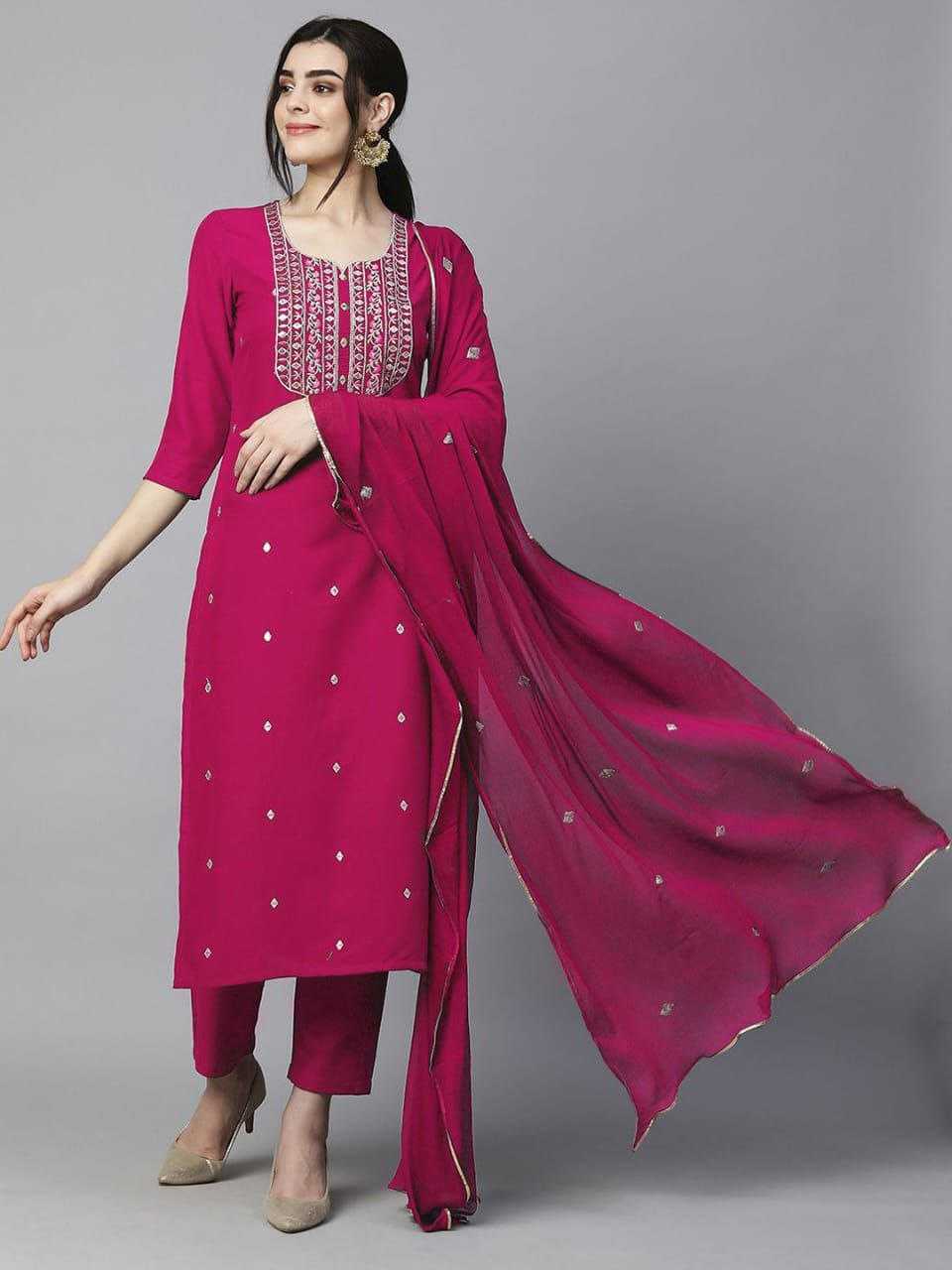 Ynf Cotton RIN193 GIRLS Suits & Dresses Wholesale Embroidery Suits Cotton Suits Ladies Salwar Suits Manufacturer