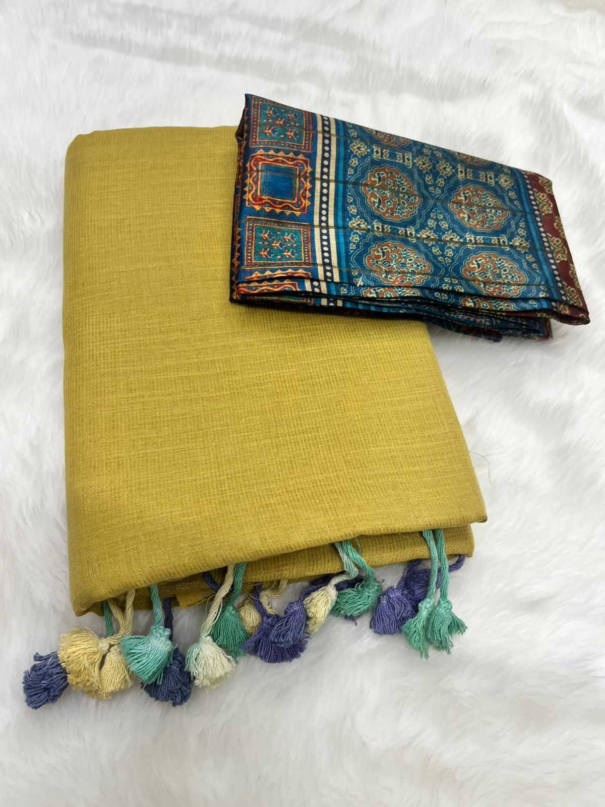 Ynf Cotton RIN203 COOL LINEN Sarees Wholesale Printed Sarees Cotton Linen Sarees Linen Sarees Manufacturer