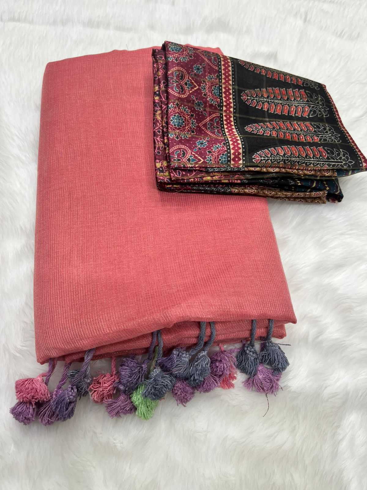Ynf Cotton RIN203 COOL LINEN Sarees Wholesale Printed Sarees Cotton Linen Sarees Linen Sarees Manufacturer
