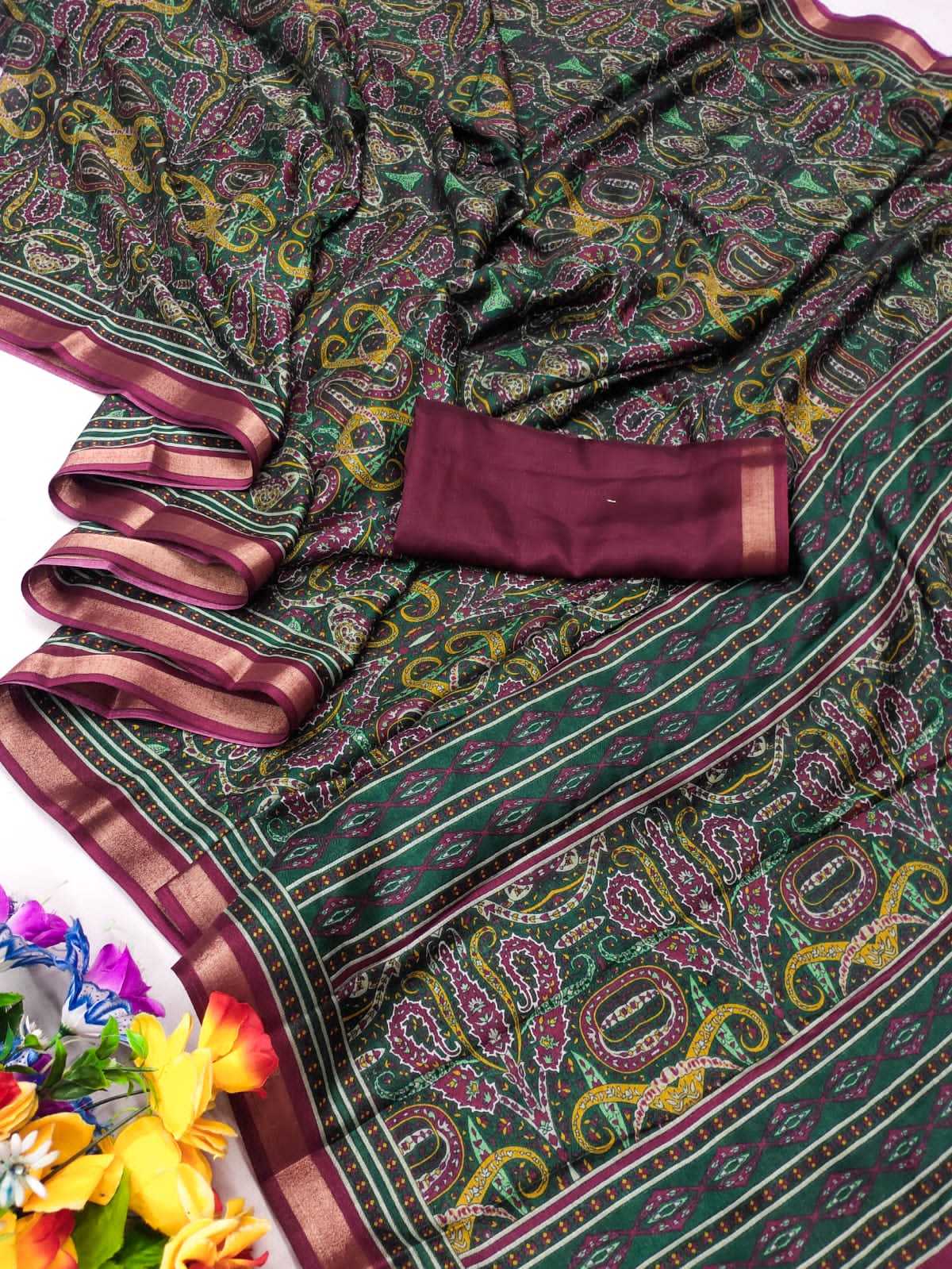 Ynf Cotton RIN203 must Sarees Wholesale Printed Sarees Ajrakh Sarees Cotton Sarees Manufacturer
