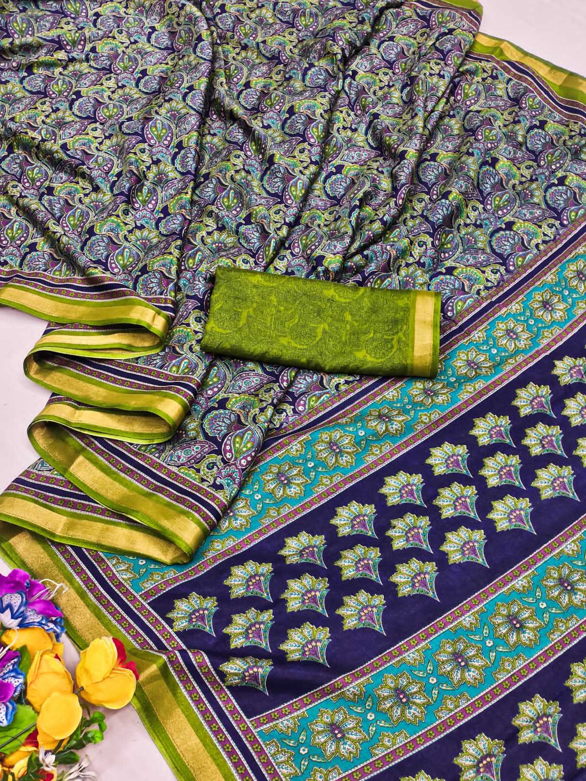 Ynf Cotton RIN203 must Sarees Wholesale Printed Sarees Ajrakh Sarees Cotton Sarees Manufacturer