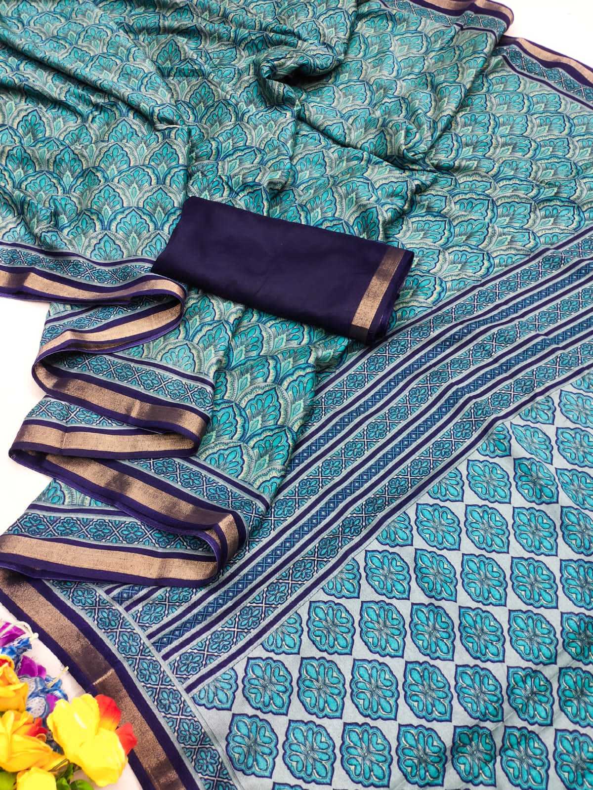 Ynf Cotton RIN203 must Sarees Wholesale Printed Sarees Ajrakh Sarees Cotton Sarees Manufacturer