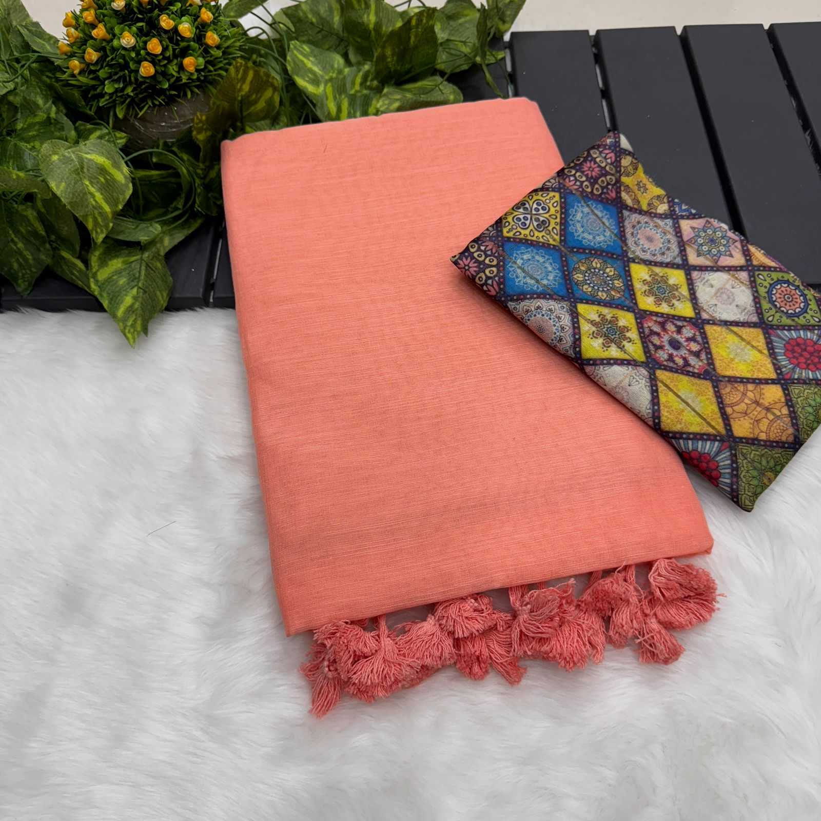 Ynf Cotton RIN203 OFF Sarees Wholesale Cotton Linen Sarees Ladies Sarees Casual Sarees Manufacturer