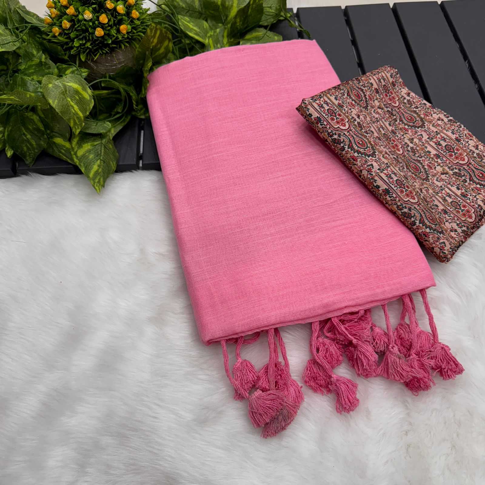 Ynf Cotton RIN203 OFF Sarees Wholesale Cotton Linen Sarees Ladies Sarees Casual Sarees Manufacturer